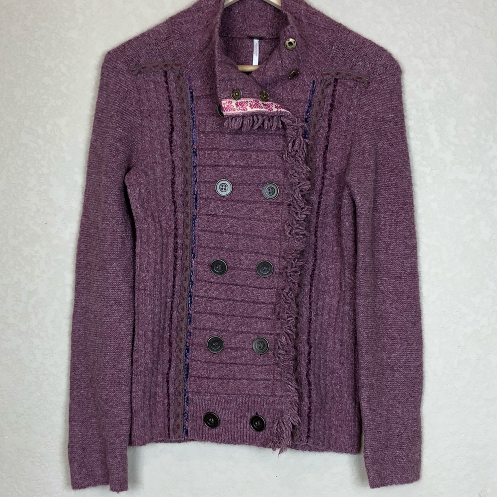 Free people military double breasted sweater - Picture 1 of 6